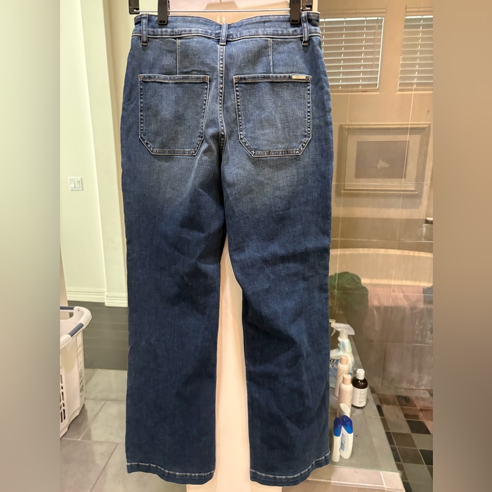 White House black market extra high rise Blue Jeans trouser style euc size 6 - Picture 2 of 4